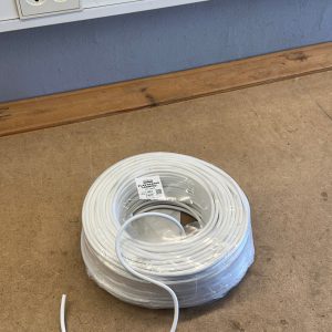 2-led hvid rund ledning 100m inde